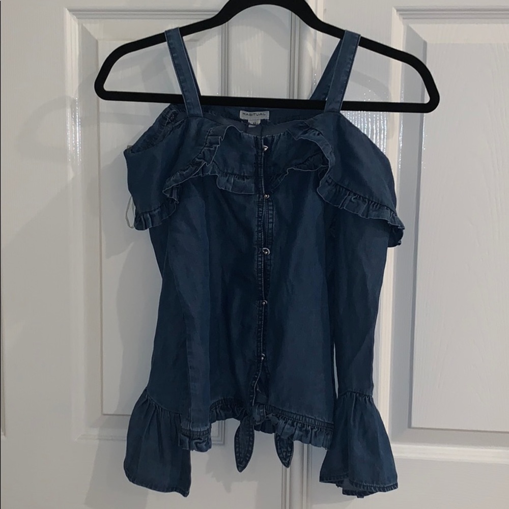 Habitual girl denim top size 12